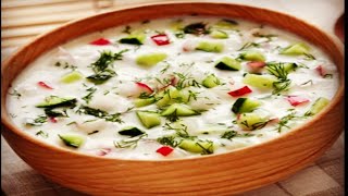 طرز تهیه آب دوغ خیار سنتی️ Cold Cucumber Yogurt HAS  , CALCIUM ,PROTEIN,ALSO RICH IN MAGNESIUM️