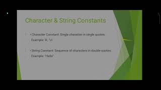 Constants in c programming 