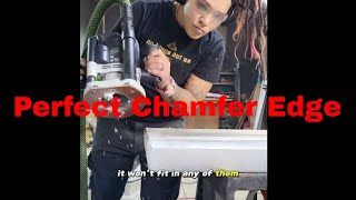 HOW-TO Chamfer Edge on Epoxy Resin River Table #diy #chamfer #woodworking