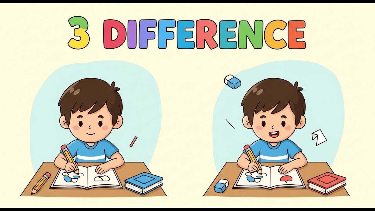 Only Sharp Eyes Can Find 3 Differences 👁️ | Cartoon Challenge