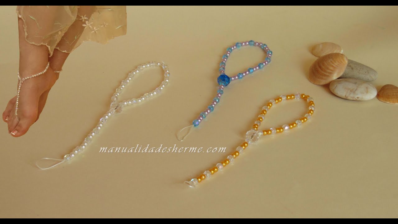 COMO HACER UNA PULSERA PARA EL PIE