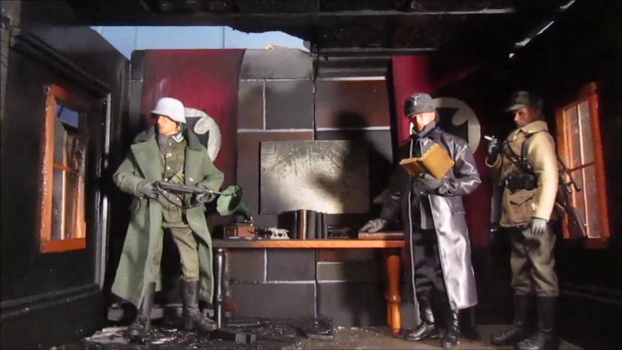 "OCCUPIED" A 1/6th Scale WWII Diorama, featuring Destroyed Building #8, "Nazi Headquarters"