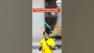 70% Questions from 9 Topics || JEE Mains 2024 Physics || #Shorts || @InfinityLearn-JEE