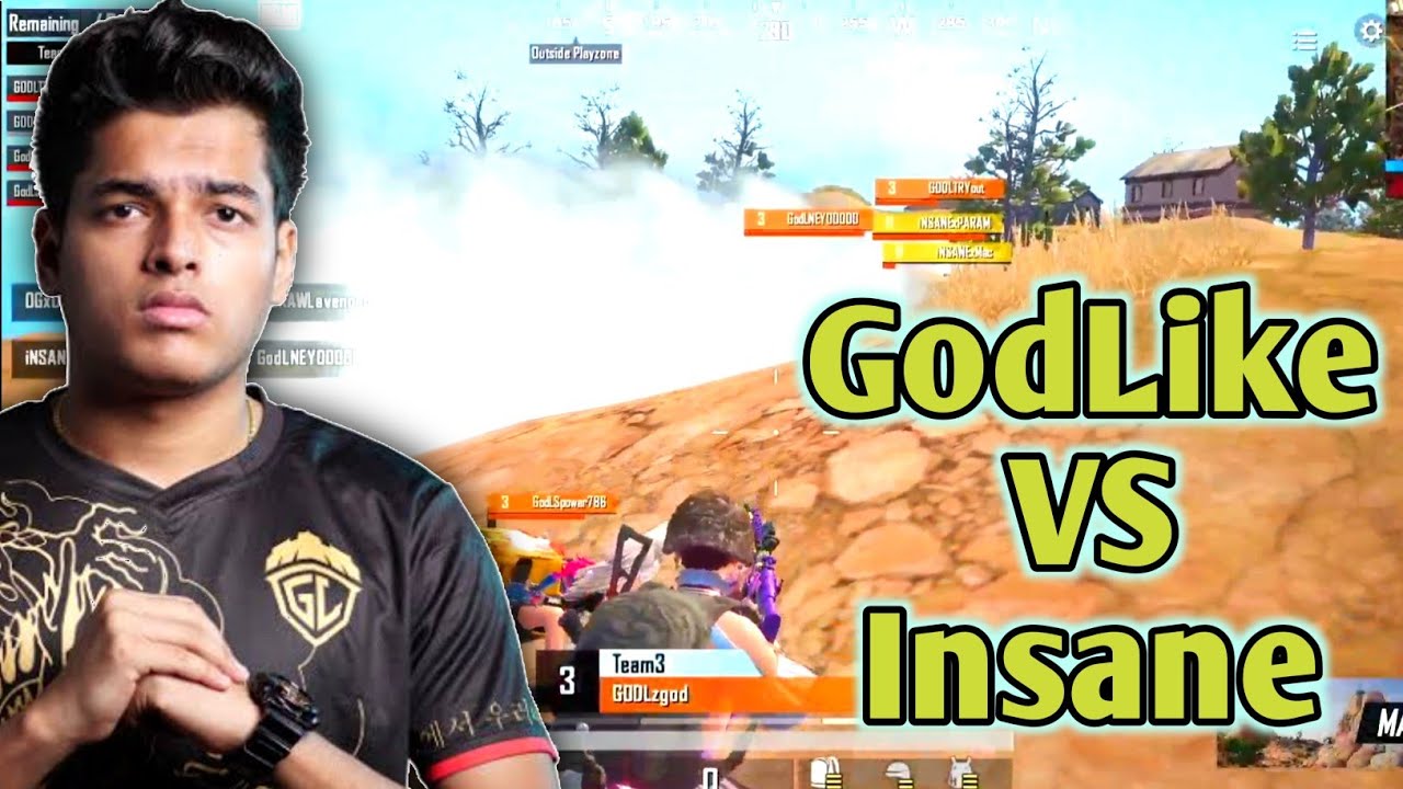 GodLike vs Insane 4v4 Fight 🚀| GodL Highlights 🔥 - YouTube