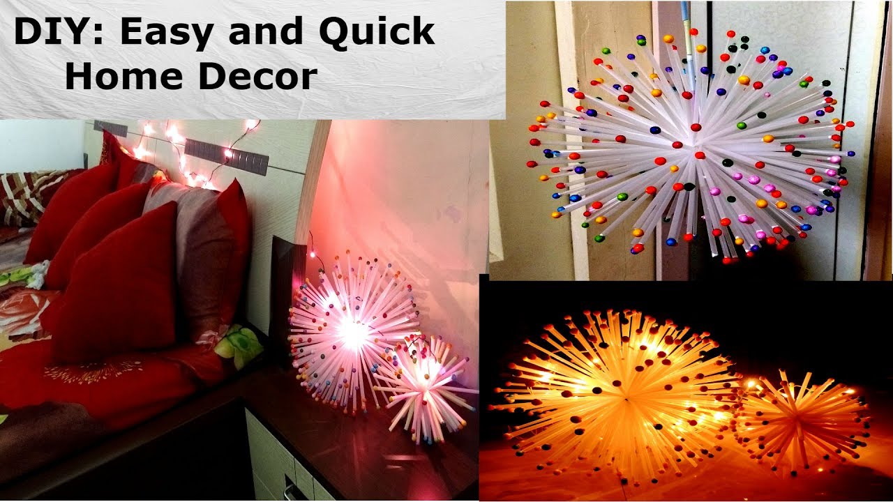 DIY How to make a lamp out of straws Dandelion Lamp/ Home decor YouTube
