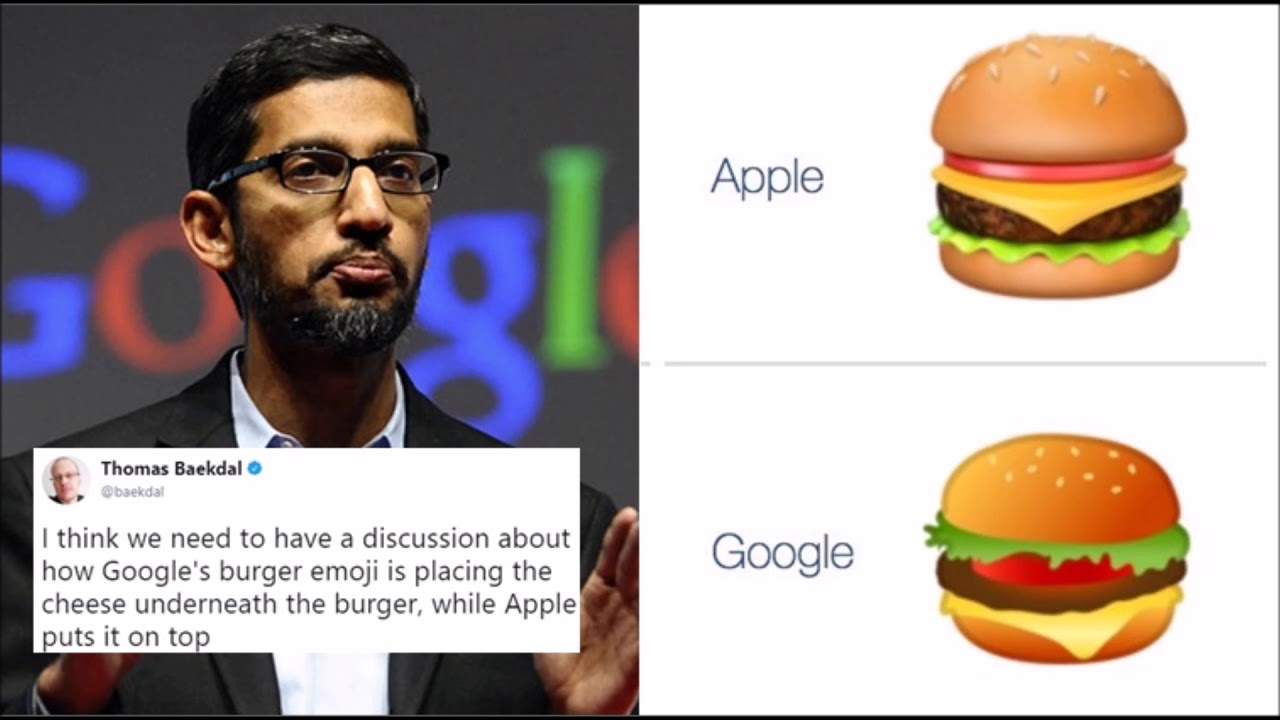 Google finally fixes the burger emoji