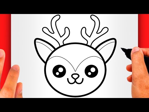 HOW TO DRAW A DEER (EASY) - Cute Deer Drawing (EASY)