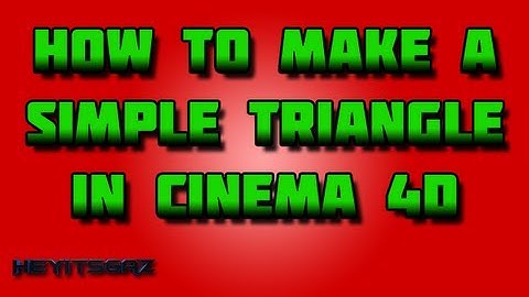 Making a Simple Triangle in Cinema 4D Tutorial | NEW!