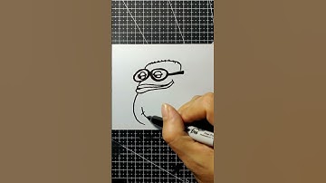 Here is my quick drawing of Bubble Bass from Spongebob Squarepants