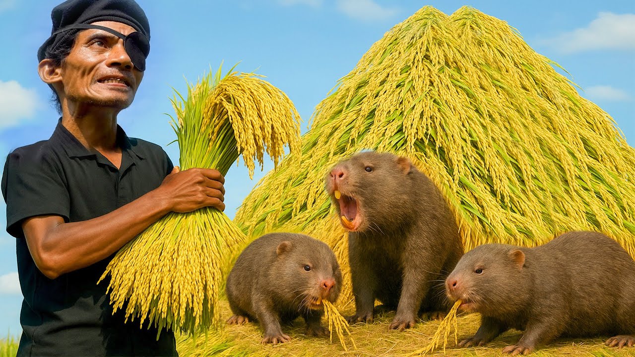 Hoang Son Life : Forest Survival – Catching Bamboo Rats, Harvesting Rice, and Cooking Wild Meat