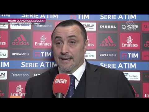 Milan: Vincenzo Montella Esonerato (Sport Mediaset 27/11/17)