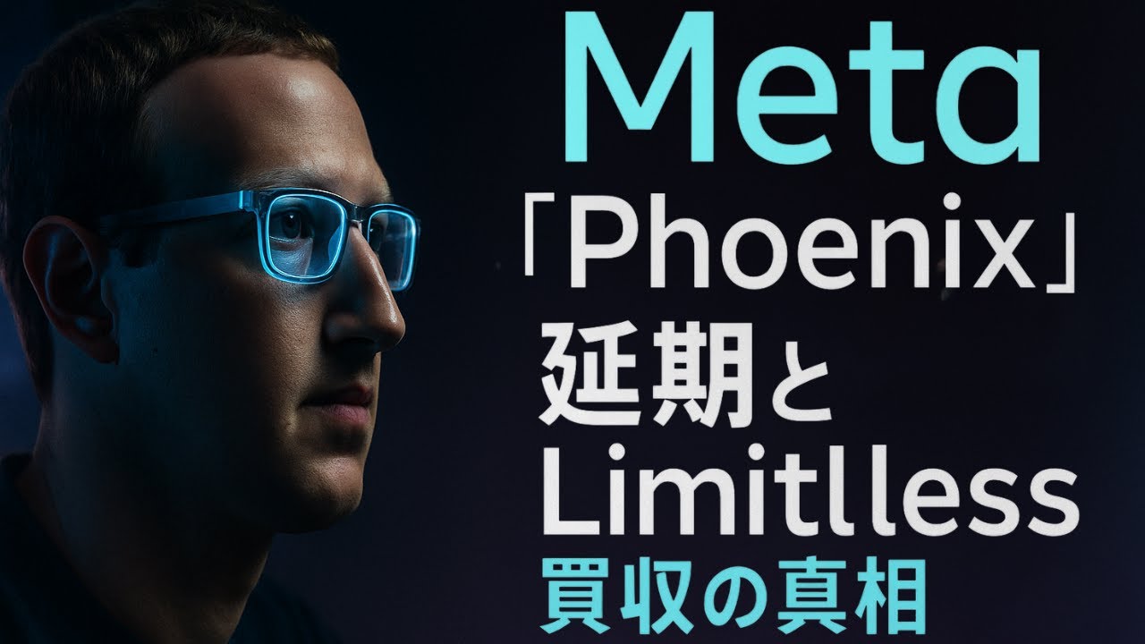 Meta「Phoenix」延期とLimitless買収の真相──11兆円メタバース損失からAIウェアラブルへ資本シフト - YouTube