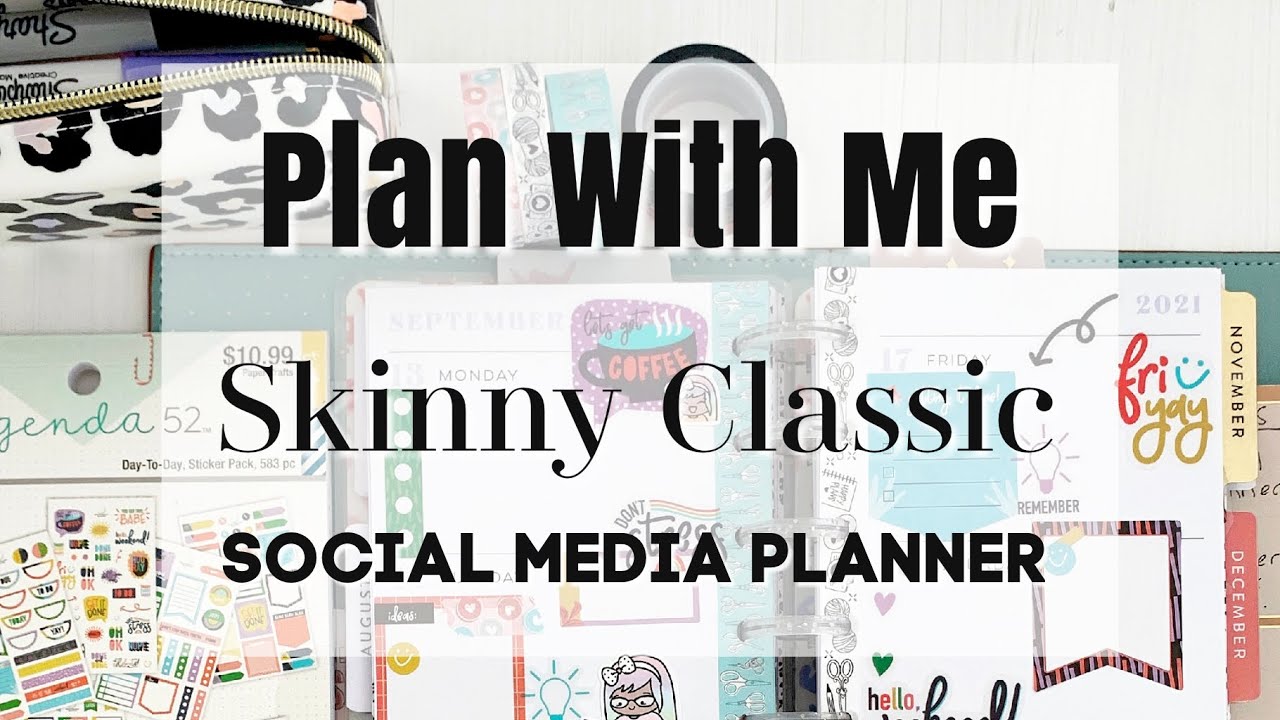 PLAN WITH ME | SKINNY CLASSIC HAPPY PLANNER | SOCIAL MEDIA PLANNER