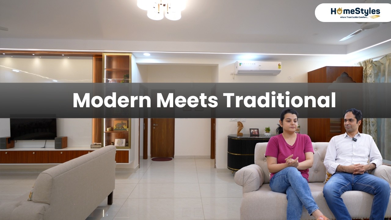 Indian Aesthetic 3BHK Interior in Prestige Beverly Hills