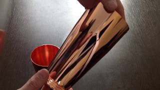 Шейкер Бостон Yukiwa 700/600мл на подставке,медь