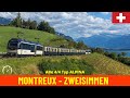 Cab ride golden pass  montreux  interlaken part 1 mob  zweisimmen suisse 4k
