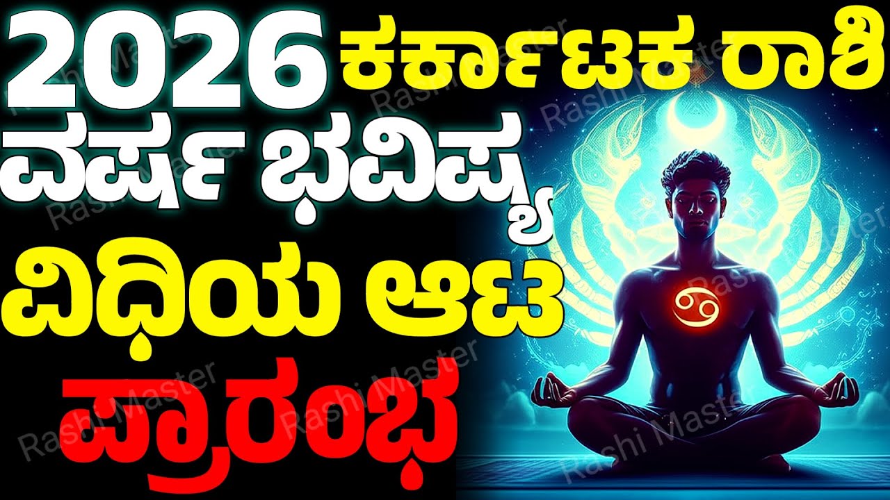ಕರ್ಕಾಟಕ ರಾಶಿ 2026 ವರ್ಷ ಭವಿಷ್ಯ | ವಿಧಿಯ ಆಟ ಪ್ರಾರಂಭ | Karnataka Rashi Varsha Bhavishya 2026 | Kataka