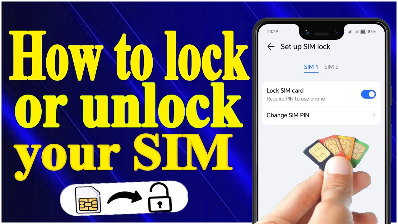 Unlocking Sim Card How to Lock or Unlock Your SIM Card - YouTube