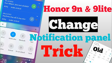 Honer 9n & 9lite notifications panel changes trick| how to change notifications panel honer 9n 9lite