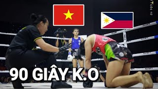 Hạ đối thủ Philippines trong 90 giây, nữ võ sĩ Việt bỗng BẬT KHÓC khi thấy đối phương đi bằng cáng