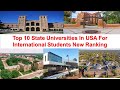 Top 10 STATE UNIVERSITIES IN USA FOR INTERNATIONAL STUDENTS New Ranking