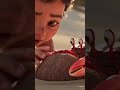 a little boy and 🦀 crab ki dosti #babygirlcartoon #entertainment #children #india