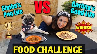 WoMan Vs Dog Food Eating Competition🤪  Funniest Challenge Ft. @simbaspuglife3252