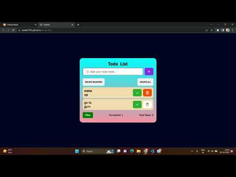 To-Do list skill test #codingninja #frontend #developer