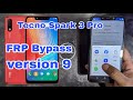 tecno spark 3 pro frp bypass, (version 9)