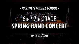 HMS | 6th & 7th Grade Spring Band Concert - June 2, 2026