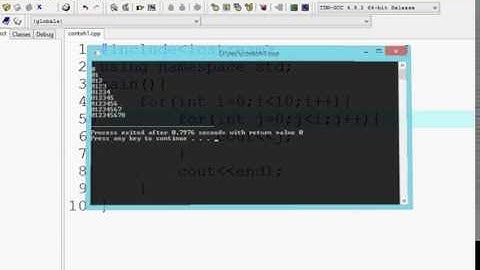 Membuat output segitiga di bahasa c++