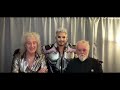 Queen + Adam Lambert: "Hello, our dear Japanese Fans!"