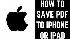 How to Save PDF on iPhone or iPad