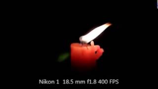 Nikon 1 Nikkor 18.5mm F1.8 @ 400FPS Slow Motion low light test