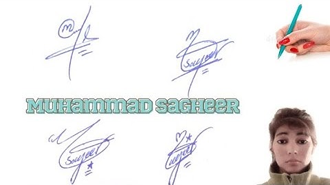 Muhammad Sagheer name sign styles#amazing signature ideas with arooj
