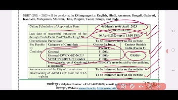 Syllabus & Neet Ug 2023 Application Form Released By NTA l Neet 2023 Latest News Today