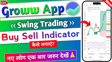 Groww App : Best Indicator for Swing Trading Live demo | Swing Trading Buy sell Signal Indicator