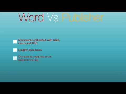 Microsoft Word vs Publisher
