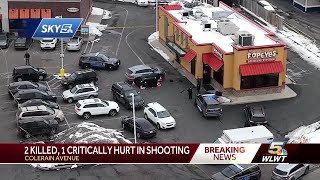 2 killed, 1 critically injured in shooting outside businesses