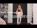 UNI / COLLEGE OUTFIT IDEAS 2021 / Realistic comfy and casual outfits! Back To School