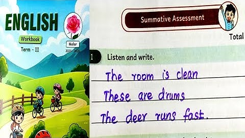 Summative Assessment 3rd Standard English Workbook Term2 Answers 2025-26 @illanthendral7 