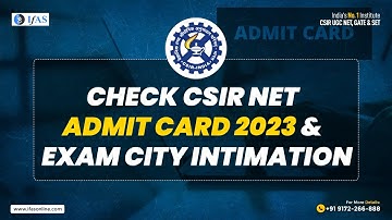 How to Check CSIR NET Physics Admit Card & Exam City?