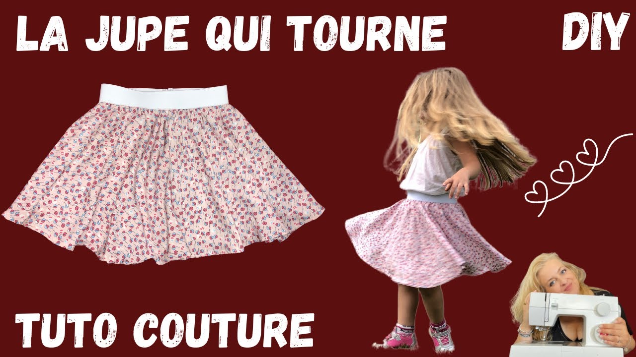 Jupe qui tourne - Tutoriel Couture Facile Débutant - YouTube