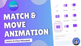 Canva Match &amp; Move Animation Tutorial (5 Minutes) | Easy Beginner Guide