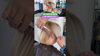 Famous INVERTED BOB IN PROCESS: Full Tutorial Linked Below! ✂️🤩🤩🤩 Wealth