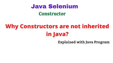 Java Selenium Interview Q | Why Constructors are not inherited | NATASA Tech