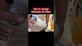 JCB का Hydraulic Oil Filter केसे बदलें #automobile #excavator #viral #jcb