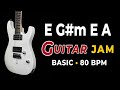 E G♯m E A | Backing Track | 80 BPM | E Major | Basic Jam
