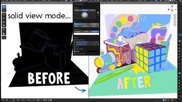 See grease pencil vertex colors in solid view mode (textures too!) Blender quick tip