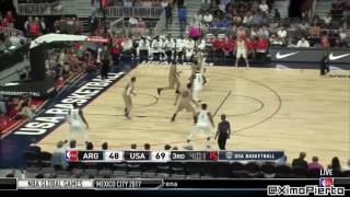 Kyrie Irving Breaking Ankles  Argentina vs USA  July 22, 2016  2016 USA Basketball Showcase